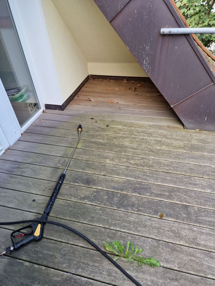 Holzbalkon: Vorher